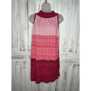 LANE BRYANT PINK OMBRE‎ GRADIENT LIGHTWEIGHT SWEATER TUNIC TANK TOP BARBIE 22/24